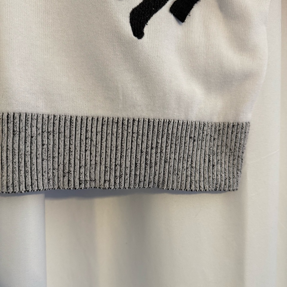 Zebra Fringe Sweater Cotton Colorblock 3/4 Sleeve Medium - Picture 6 of 9